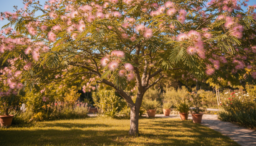 découvrez comment l'arbre à soie peut sublimer votre jardin en apportant couleur et vitalité tout au long de l'année.