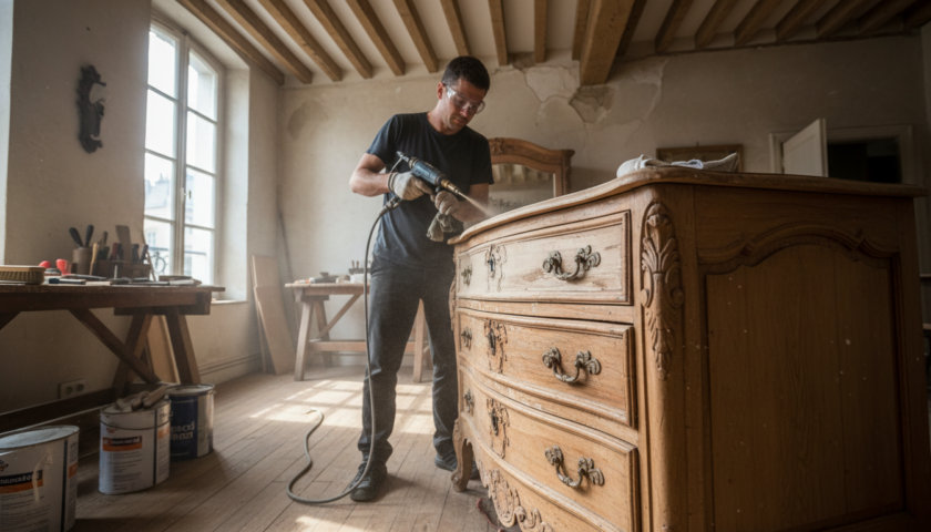 découvrez comment l’aérogommage permet aux designers de restaurer et transformer les matériaux anciens en douceur, sans les abîmer, pour un résultat unique et respectueux du passé.