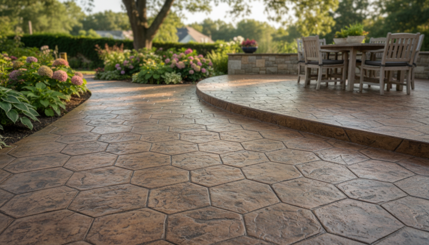 découvrez le béton imprimé : sa définition, ses usages variés et les avantages qu'il offre pour embellir et renforcer vos terrasses et allées.