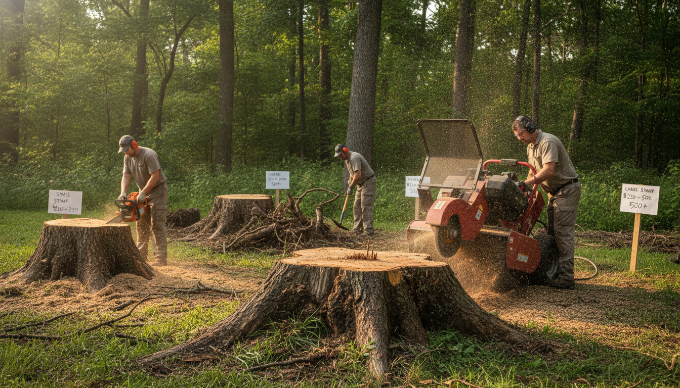 découvrez nos méthodes efficaces de déssouchage d'arbres et nos tarifs adaptés à la taille de votre souche pour un jardin propre et prêt à être réaménagé.