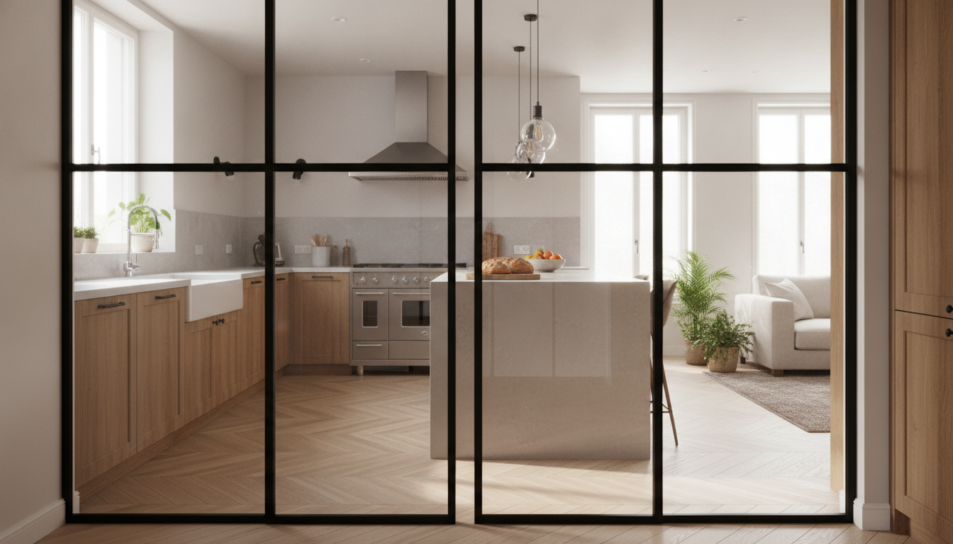 découvrez nos conseils pour choisir la verrière idéale qui sublimera votre cuisine tout en délimitant l'espace avec élégance et luminosité.