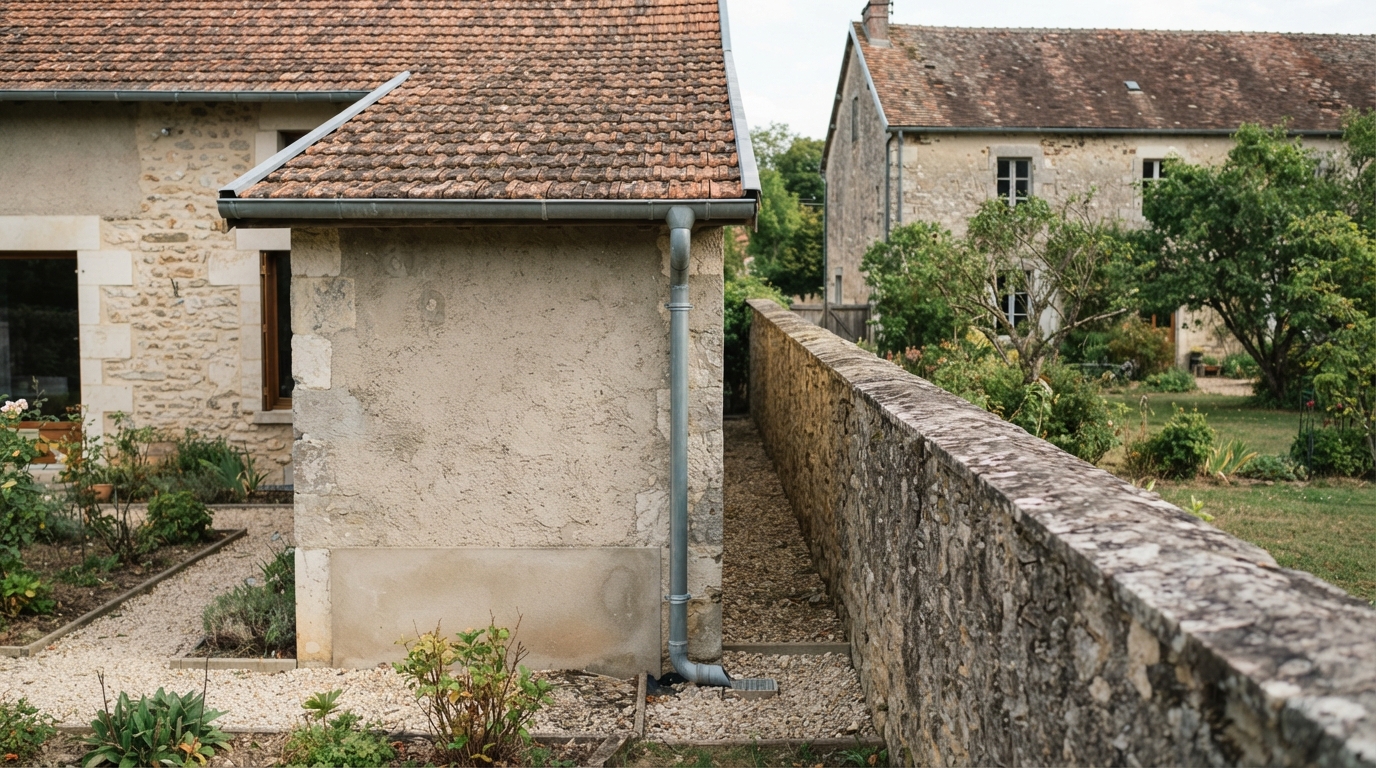 découvrez ce que prévoit l’article 681 du code civil pour l’installation d’un chéneau en limite séparative et les règles d’écoulement des eaux de pluie.